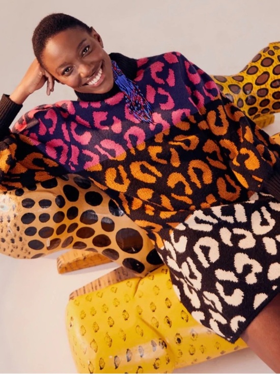 FARM Rio Dresses & Skirts - FARM Rio Leopard Sweater Dress